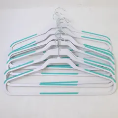Lot of 9 Plastic Slip-Resistant Clothes Hangers 