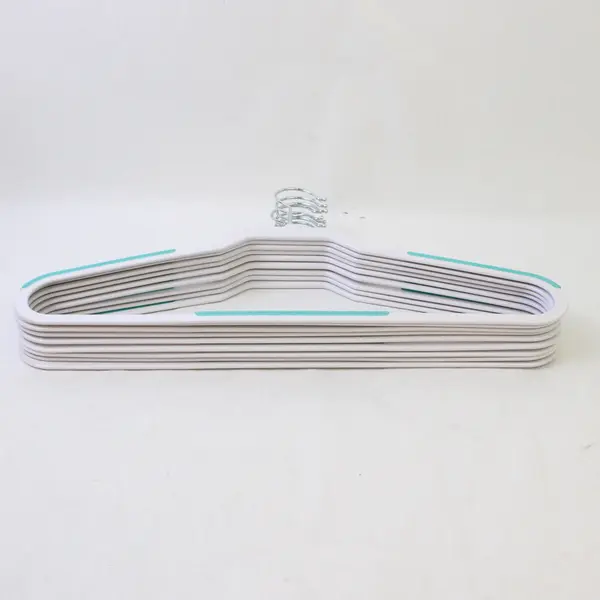 Lot of 9 Plastic Slip-Resistant Clothes Hangers 