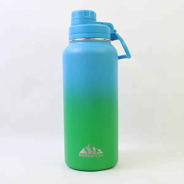 HydroPeak Blue/Green Double Wall Insulated Stainless Steel Water Bottle 32 Oz