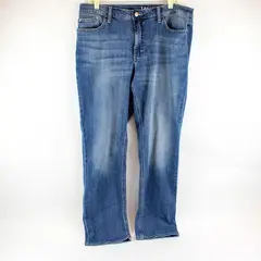 Lee Medium Wash Regular Fit Straight Leg Mid-Rise Jeans Women's 16M