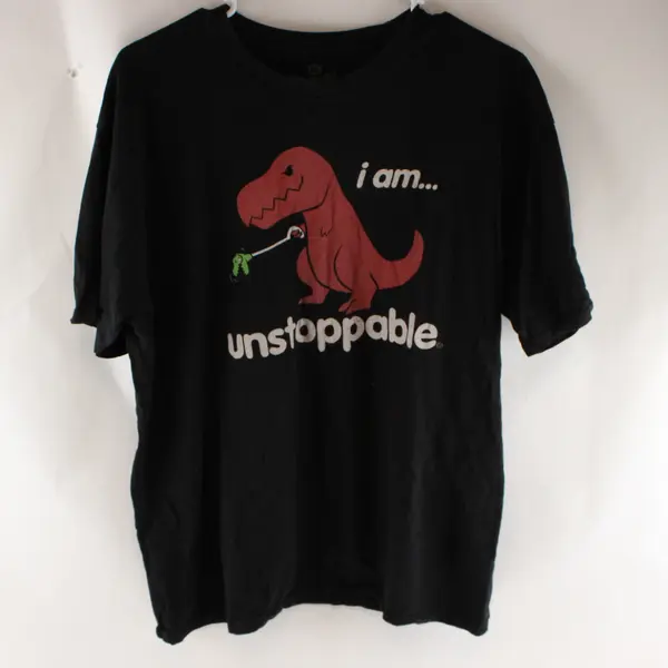 Goodie Two Sleeves I Am Unstoppable Dinosaur Graphic T-Shirt Adult XL