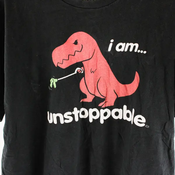 Goodie Two Sleeves I Am Unstoppable Dinosaur Graphic T-Shirt Adult XL