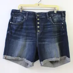 Silver Jeans Co. Dark Wash High-Rise Cuffed Denim Avery Short Women's Size 40