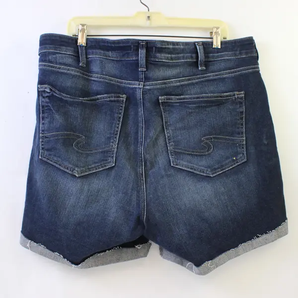 Silver Jeans Co. Dark Wash High-Rise Cuffed Denim Avery Short Women's Size 40