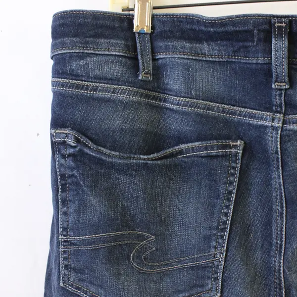 Silver Jeans Co. Dark Wash High-Rise Cuffed Denim Avery Short Women's Size 40