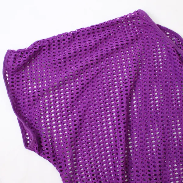 Avenue Purple Mesh Short-Sleeved Top Women's Size 22/24