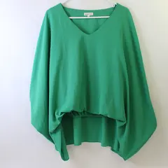 Mainstrip Green V-Neck Poncho Top Women's Large