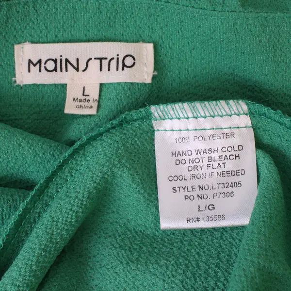 Mainstrip Green V-Neck Poncho Top Women's Large