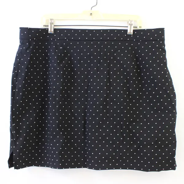 Rafaella White Polka Dot Black Mini Skirt Women's Size XXL