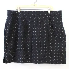 Rafaella White Polka Dot Black Mini Skirt Women's Size XXL
