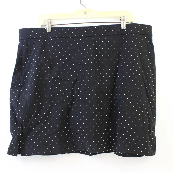 Rafaella White Polka Dot Black Mini Skirt Women's Size XXL