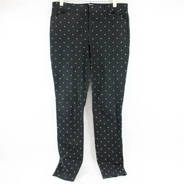 GAP Black and White Patterned Signature Skinny Ankle Jeans Women's Size 10 Tall