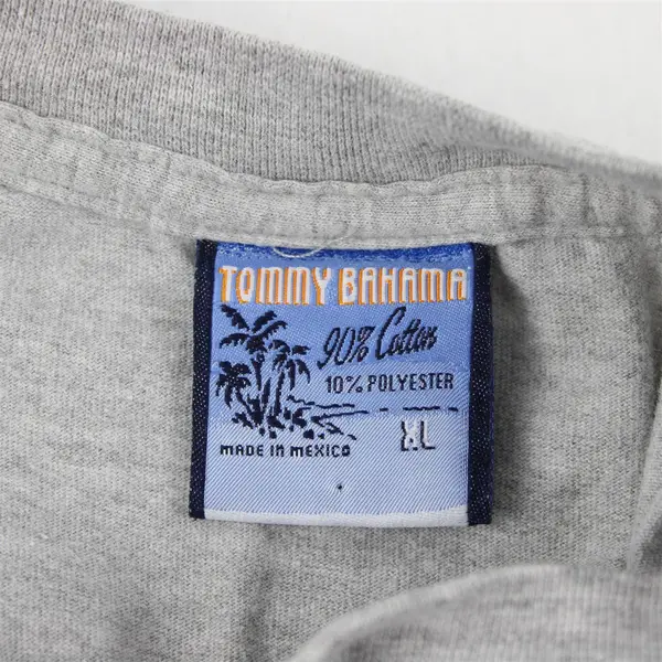 Tommy Bahama Estates Printed Solid Gray Short Sleeve T-Shirt Top Men's Size XL