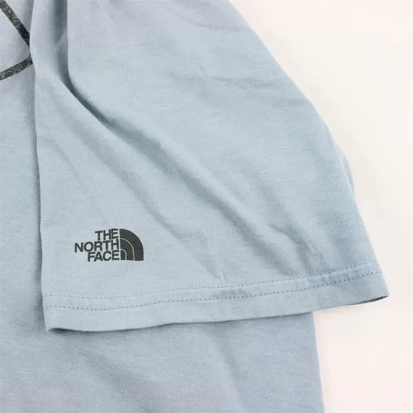 The North Face Grand Canyon Printed Blue Short Sleeve Classic Fit T-Shirt Mens L