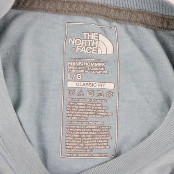 The North Face Grand Canyon Printed Blue Short Sleeve Classic Fit T-Shirt Mens L