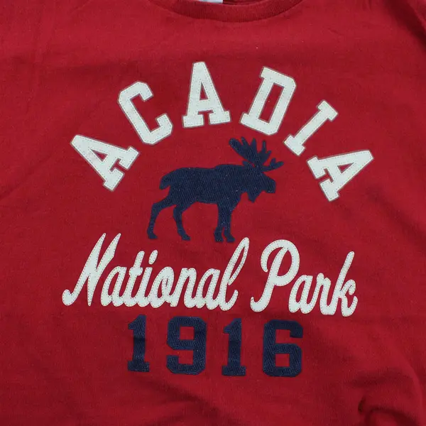 Delta Pro Weight Acadia State Park Print Red Short Sleeve T-Shirt Men's Size XL