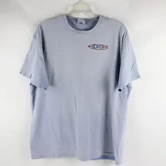 Port & Co Konos Surf Club Cafe Print Light Blue Short Sleeve T-Shirt Men's Sz XL