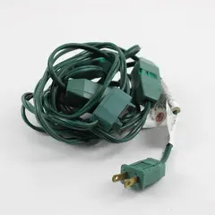 Green 15ft Extension Cord 9 Outlets Untested
