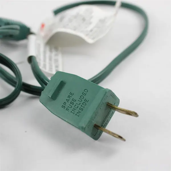 Green 15ft Extension Cord 9 Outlets Untested