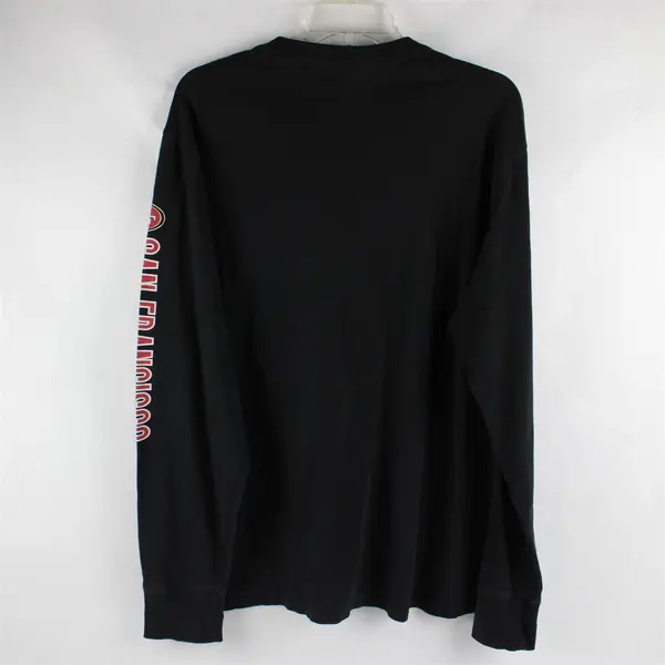 '47 Brand Red 49ers Printed Black Blue Long Sleeve T-Shirt 100% Cotton Men's XL