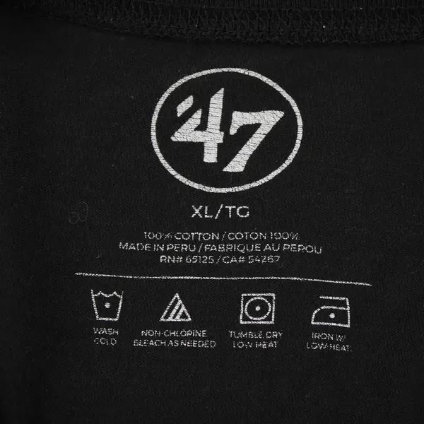 '47 Brand Red 49ers Printed Black Blue Long Sleeve T-Shirt 100% Cotton Men's XL