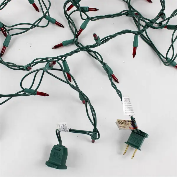 Lot of 2 Christmas String Lights Red and Blue 13ft and 30ft Flawed