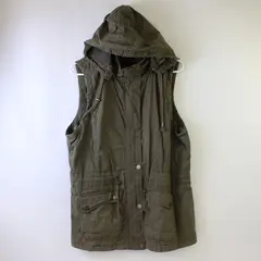 YMI Collection Army Green Vest Removable Hood Women's XL