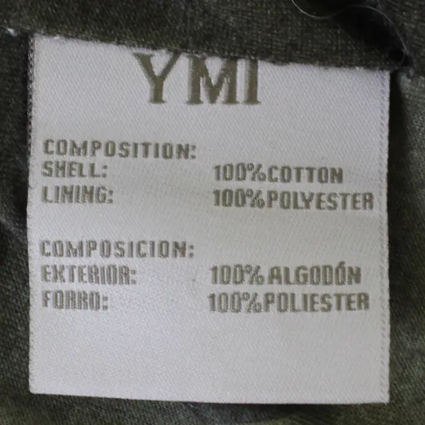 YMI Collection Army Green Vest Removable Hood Women's XL