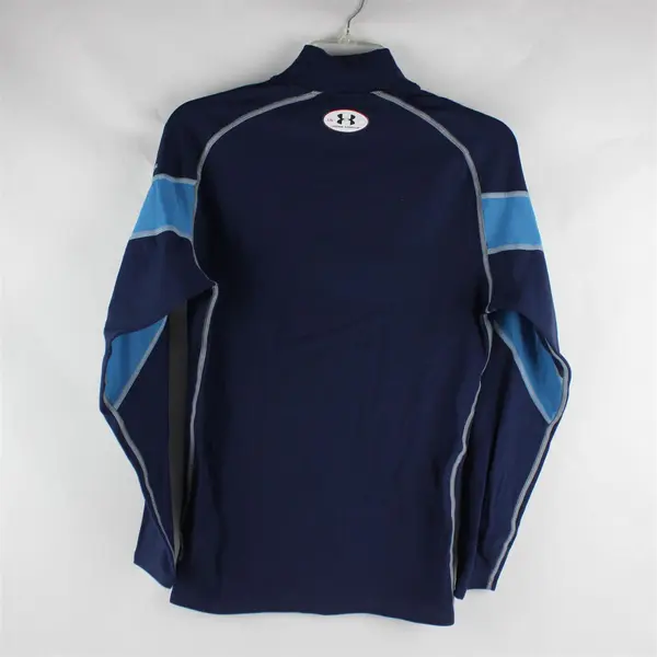 Under Armour Blue Long Sleeve Mock Neck Activewear T-Shirt Top Men's Size L