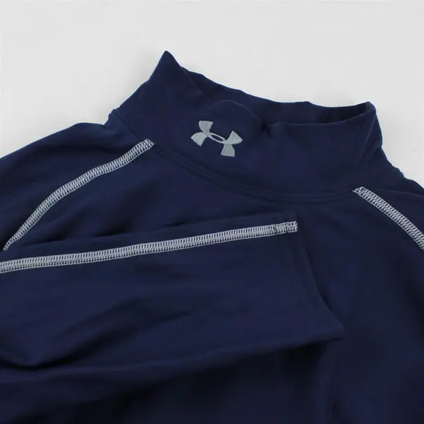 Under Armour Blue Long Sleeve Mock Neck Activewear T-Shirt Top Men's Size L