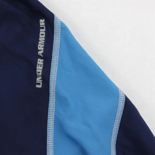 Under Armour Blue Long Sleeve Mock Neck Activewear T-Shirt Top Men's Size L