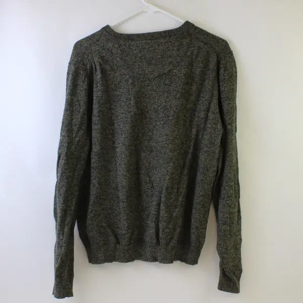 Nordstrom Green Cotton Cashmere Blend V-Neck Sweater Men's Medium