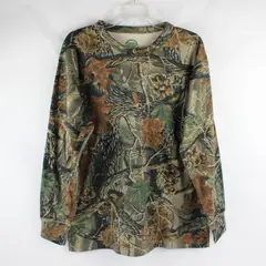 Cabela's Under Shirt Seclusion 3D Green Camo Print Long Sleeve T-Shirt Men's L