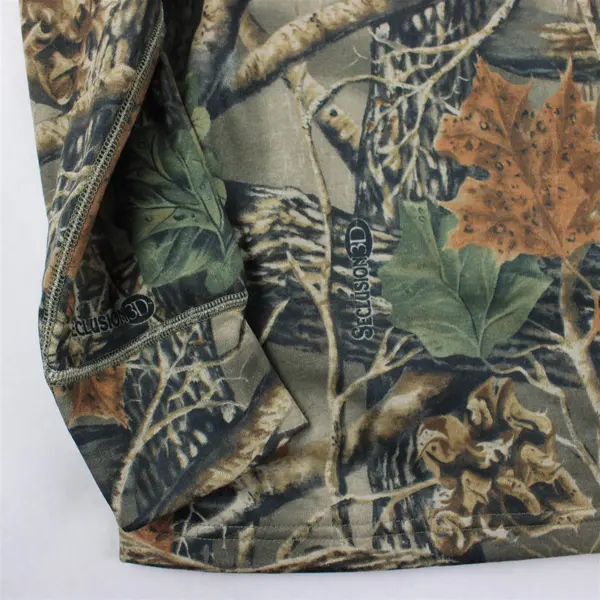 Cabela's Under Shirt Seclusion 3D Green Camo Print Long Sleeve T-Shirt Men's L