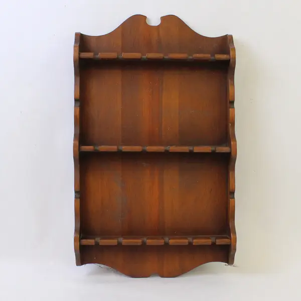 Wooden Wall Hanging Spoon Rack Holds 18 Spoons Rustic Display