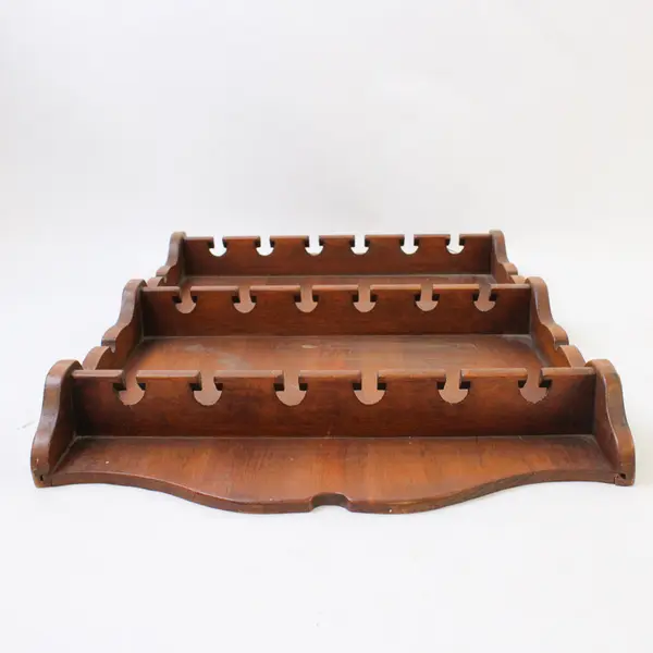 Wooden Wall Hanging Spoon Rack Holds 18 Spoons Rustic Display