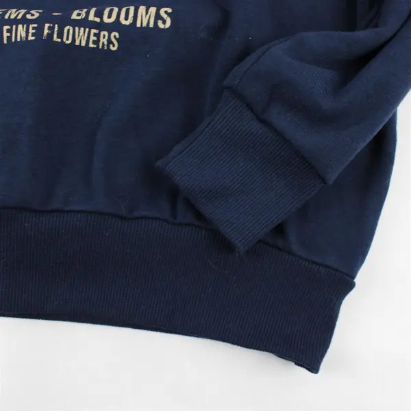 No Boundaries Flower Market Embroidered Blue Sweatshirt Women's Size XS (0-2)