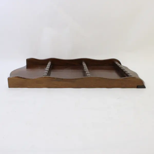 Dark Wood Hanging Spoon Rack - Holds 24 Spoons Wall-Mount Display