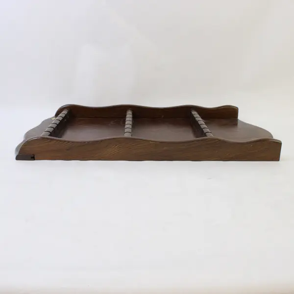 Dark Wood Hanging Spoon Rack - Holds 24 Spoons Wall-Mount Display