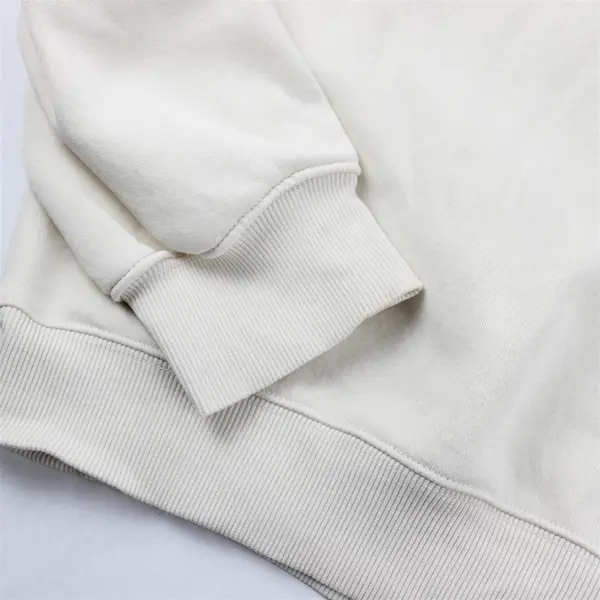 H & M NYC Sports 1991 Embroidered Cream Long Sleeve Sweatshirt Women's Size S