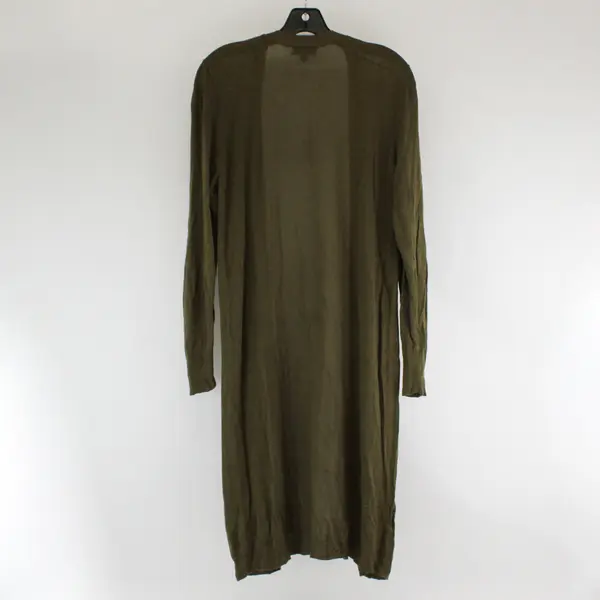Joseph A. Army Green Long Open-Front Cardigan Women's Medium