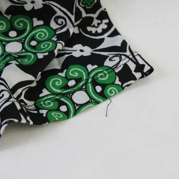 Gitano Black/White/Green Geometric Pattern Sleeveless Blouse Women's Size XL