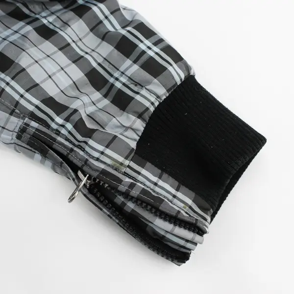Penn-Rich Gray and Blue Plaid Hooded Zip-Up Jacket Women's XL