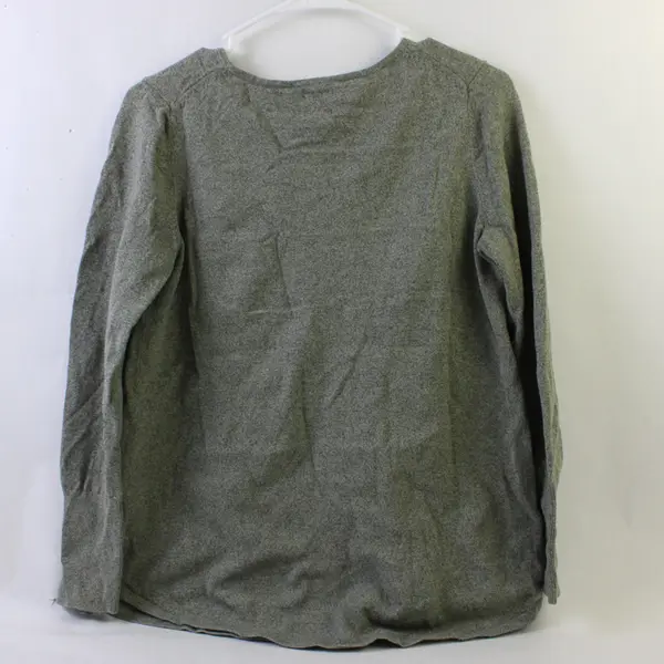Nic + Zoe Olive Green Long Sleeve Woven Sweater Top Women's Size S