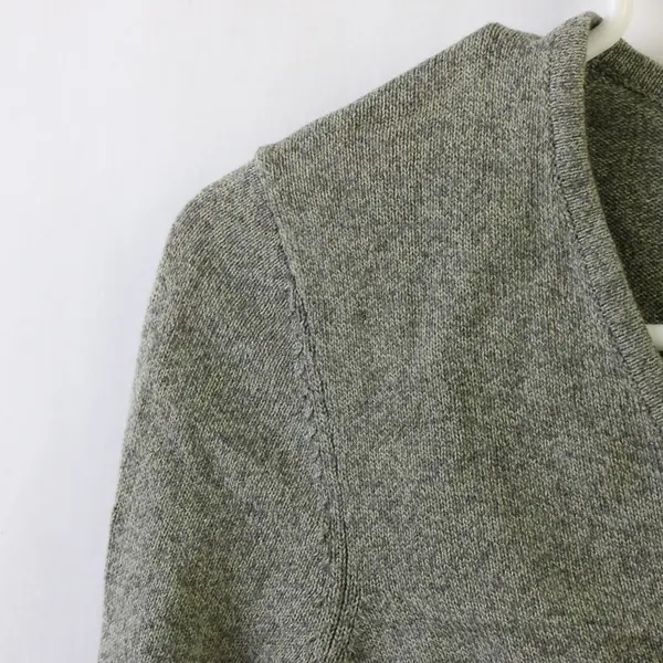 Nic + Zoe Olive Green Long Sleeve Woven Sweater Top Women's Size S