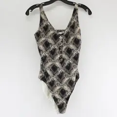 Bleu Rod Beattie Snakeskin Print One-Piece Swimsuit Women's Size 10