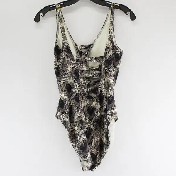Bleu Rod Beattie Snakeskin Print One-Piece Swimsuit Women's Size 10
