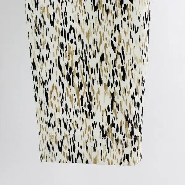 Slim-Sation by Multiples Cheetah Print Tapered Leg Pull-On Pants Women's Size 8