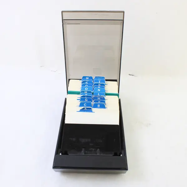 Vintage Rolodex VIP-24C Rotary A-Z Index Card File Box - Phone/Address