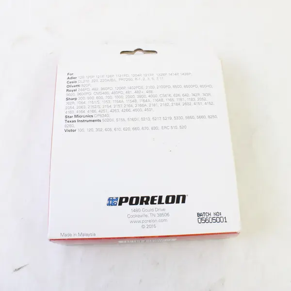 Universal Twin Spool Ribbon #11216 Porelon Black/Red 3-Count Open Box
